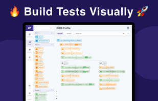 Tests are created via an intuitive drag and drop user interface