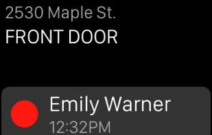Always know who enters your door and when, right from your Apple Watch