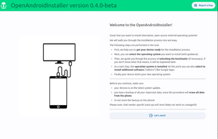 OpenAndroidInstaller screenshot 1