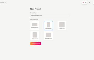 New project page