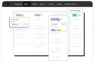 Clientjoy lets users manage their sales pipeline
