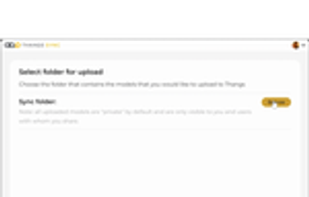 Select a folder to automatically be uploaded to Thangs for Unlimited Free Model Storage
