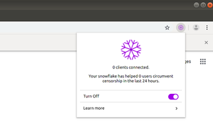 Snowflake Tor screenshot 1