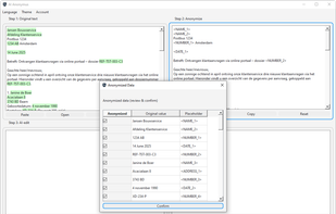 Automatically detects personal data for anonymization