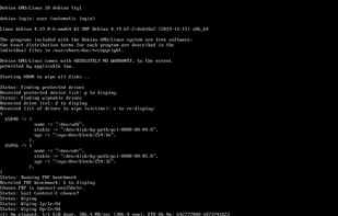 Disk wipe in progress