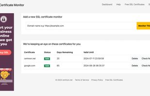 Certificate Monitor screenshot 1