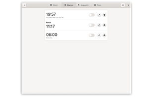 GNOME Clocks screenshot 1