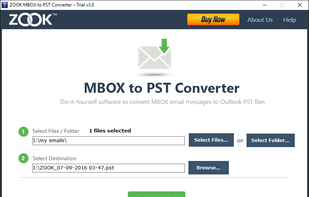 ZOOK MBOX to PST Converter screenshot 2