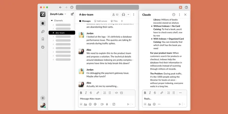 Claude AI launches in Slack with direct chat and workspace search image