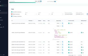 Conversion Logs – Track API Usage & Monitor Requests