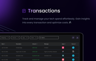 Track and manage your Tech spend effortlessly.