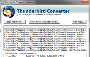 Select the format to which user want to convert Thunderbird emails