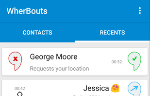 WherBouts screenshot 1