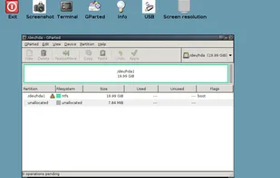 GParted screenshot 1