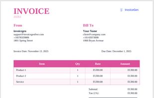 Invoice Gen screenshot 2