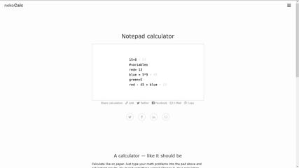 NekoCalc Notepad Calculator screenshot 1
