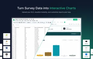 Import XLS or survey files, instantly create visual charts, and customize dynamic reports your way.