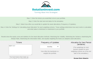 Adaptive Asset Allocation Tool