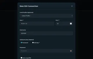Web SSH screenshot 1