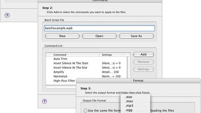 WavePad Audio, Music and MP3 Editor Batch Processing
