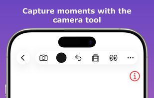 Capture moments with the camera tool