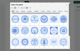 select from a wide range of design templates
