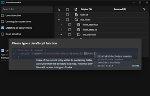 PowerRenameExt screenshot 2