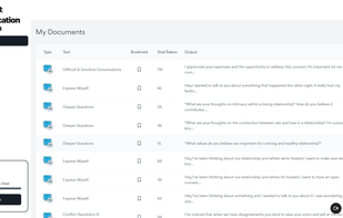View your library of past questions to recap and reconncet.