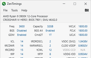 ZenTimings screenshot 1