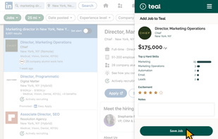 Save jobs from job boards