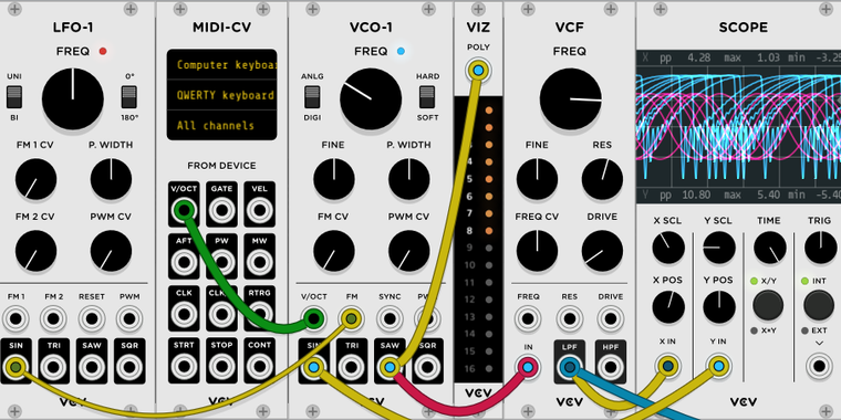 Version 1.0 of the VCV Rack 1.0.0 virtual modular synthesizer has launched image