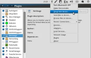 blueman-applet and plugins window