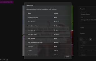 Shortcuts so your designers can blitz through your bespoke on-brand templates.