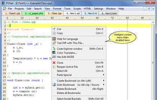 PSPad with all toolbars closed (F2 and Ctrl+F2)