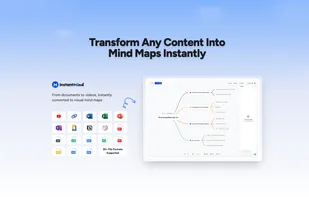 Turn anything into a mind map - AI instantly transforms any text, document, or idea into visual knowledge maps.