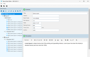 Taurus Exam Editor screenshot 2