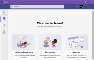 Microsoft Teams open in Chatter.