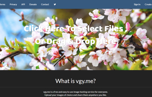 vgy.me's homepage.