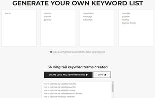Long Tail Keyword Generator screenshot 1