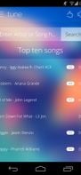 This is the home screen of Tune