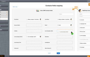 Customizable field mapping that supports custom fields