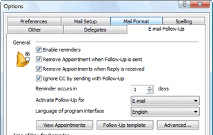 E-mail Follow-Up screenshot 1