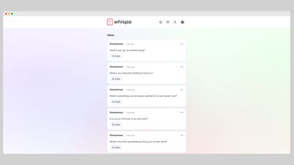 Whispa: / Get anonymous messages and honest feedback about yourself ...