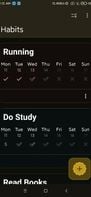 YA Habit Tracker screenshot 1