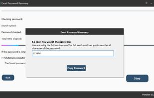 Free Excel Password Recovery screenshot 1