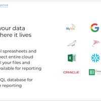 Connect all your data no matter where it lives

Upload individual spreadsheets and data files or connect entire cloud drives to make all your files and Google Sheets available for reporting

Connect to any SQL database for live and real-time reporting