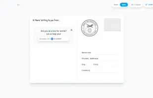 postcard back editor