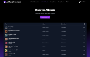 AI Music Generator screenshot 1