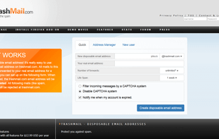 TrashMail.com screenshot 1