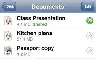MobileMe - iDisk screenshot 1